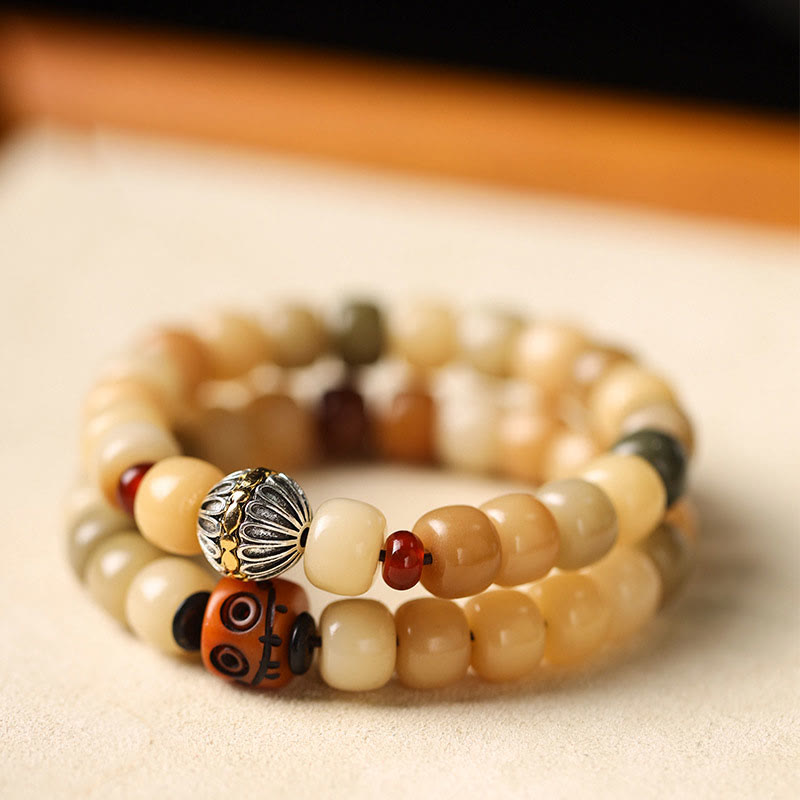 Bracelet de sagesse spirituelle Bodhi Seed Om Mani Padme Hum