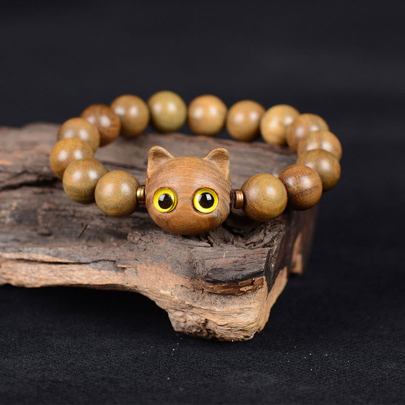 Bracelet d'équilibre en bois d'ébène pour chat pour la protection spirituelle