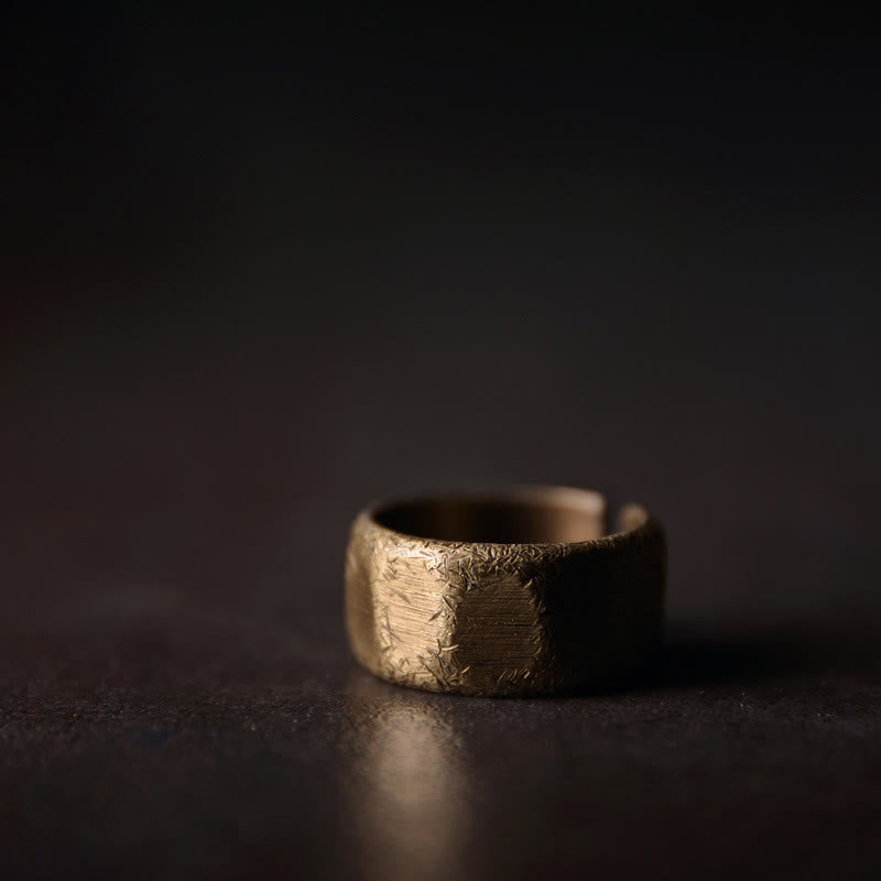 Bague de richesse ajustable en cuivre et laiton | Guérison spirituelle et chance