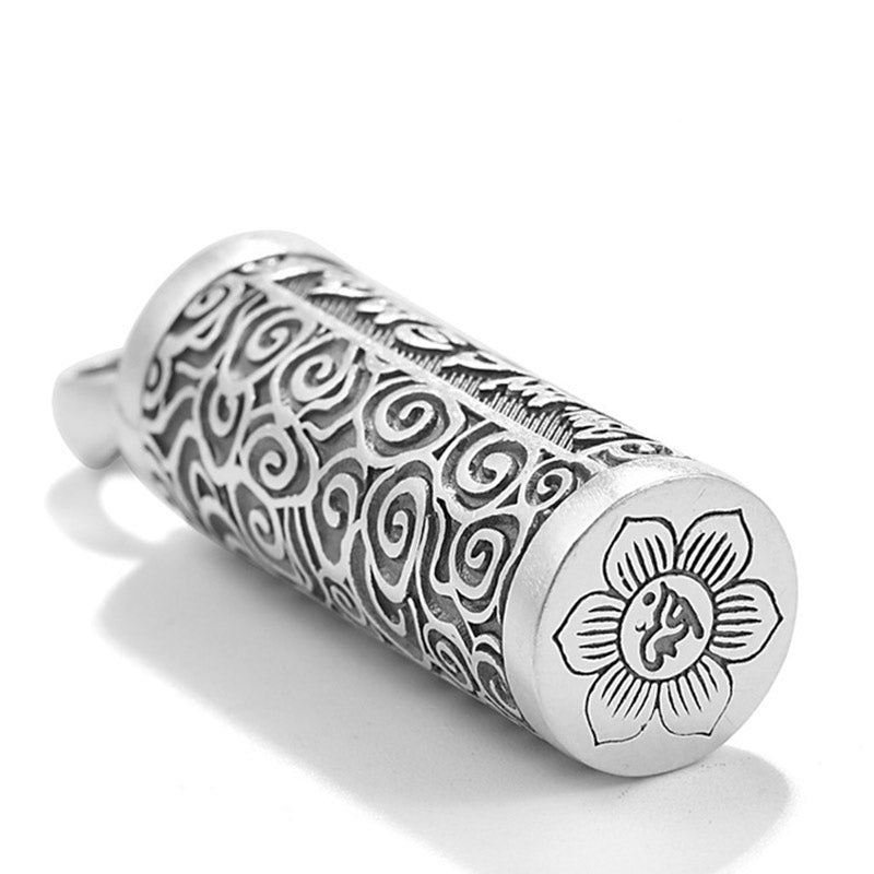 Collier Om Mani Padme Hum | Pendentif de protection avec six mots vrais