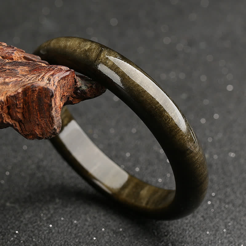 Gold Sheen Obsidian Protection Bracelet | Inner Diameter