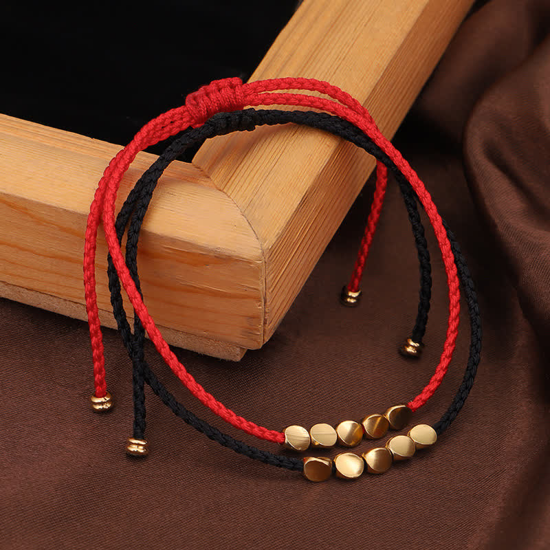 Bracelet en fil rouge et cuivre | Chance et protection Feng Shui