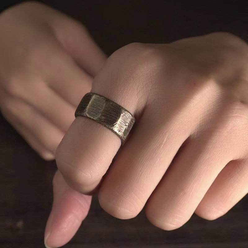 Bague de richesse ajustable en cuivre et laiton | Guérison spirituelle et chance