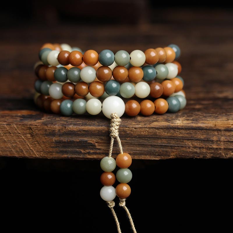 Bracelet Mala Harmonie Sagesse Graine Bodhi 8 mm