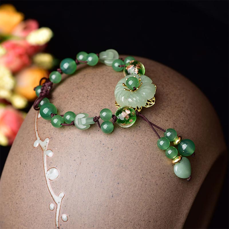 Bracelet porte-bonheur unisexe en jade vert, perles de 6 à 10 mm