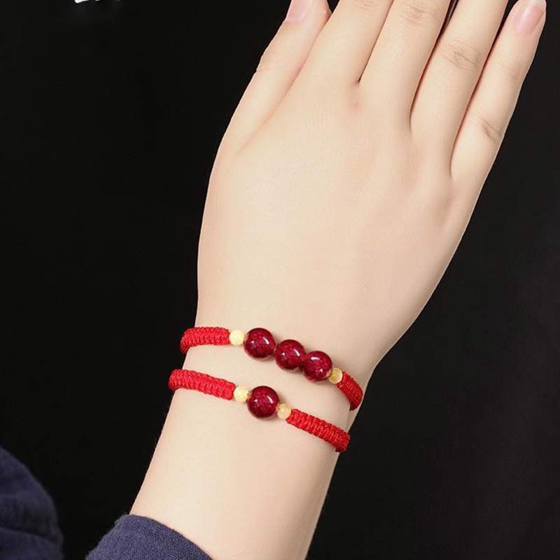 Bracelet en cinabre pour enfants | Bijoux de bénédiction en fil rouge