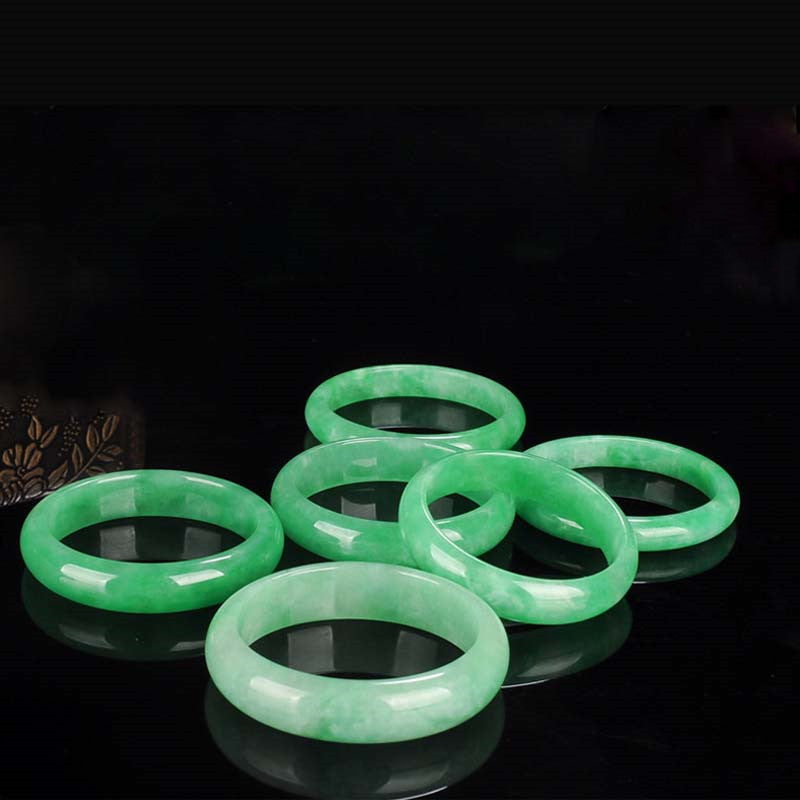 Bracelet jonc en jade 58 mm pour l'abondance et la protection