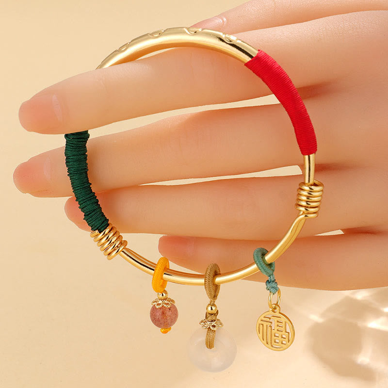 Bracelet Love avec boucle de paix en cristal rose 56-60 mm