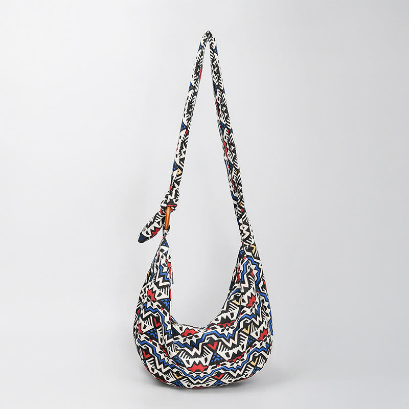 Sac bandoulière à rayures géométriques | Sac bandoulière ajustable