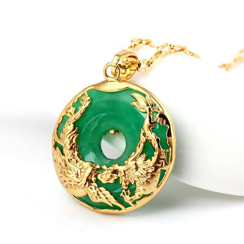 Natural Jade Prosperity Necklace for Women | Healing Harmony