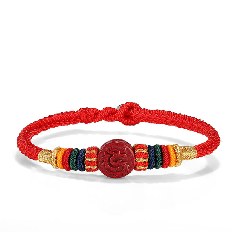 Dragon 16cm Chinese Zodiac Blessing Cinnabar Bracelet