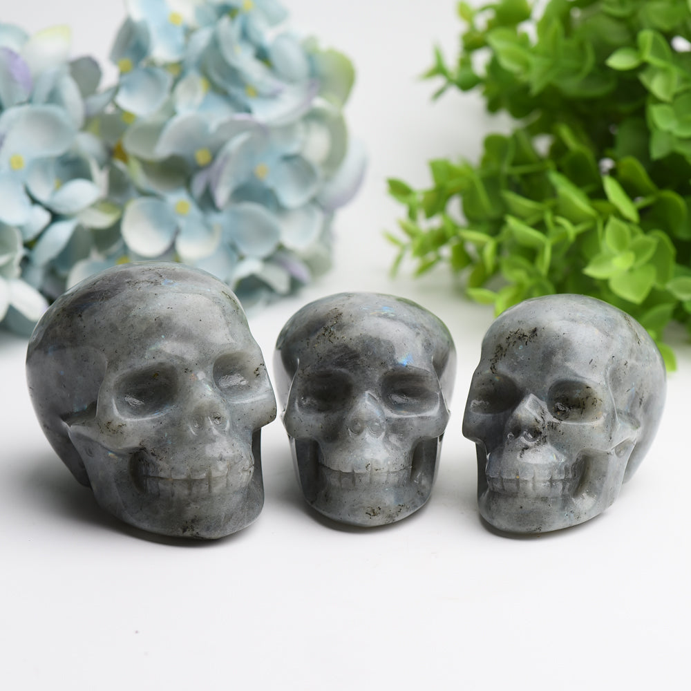3.0-3.5 in Labradorite Crystal Skull for Meditation & Healing