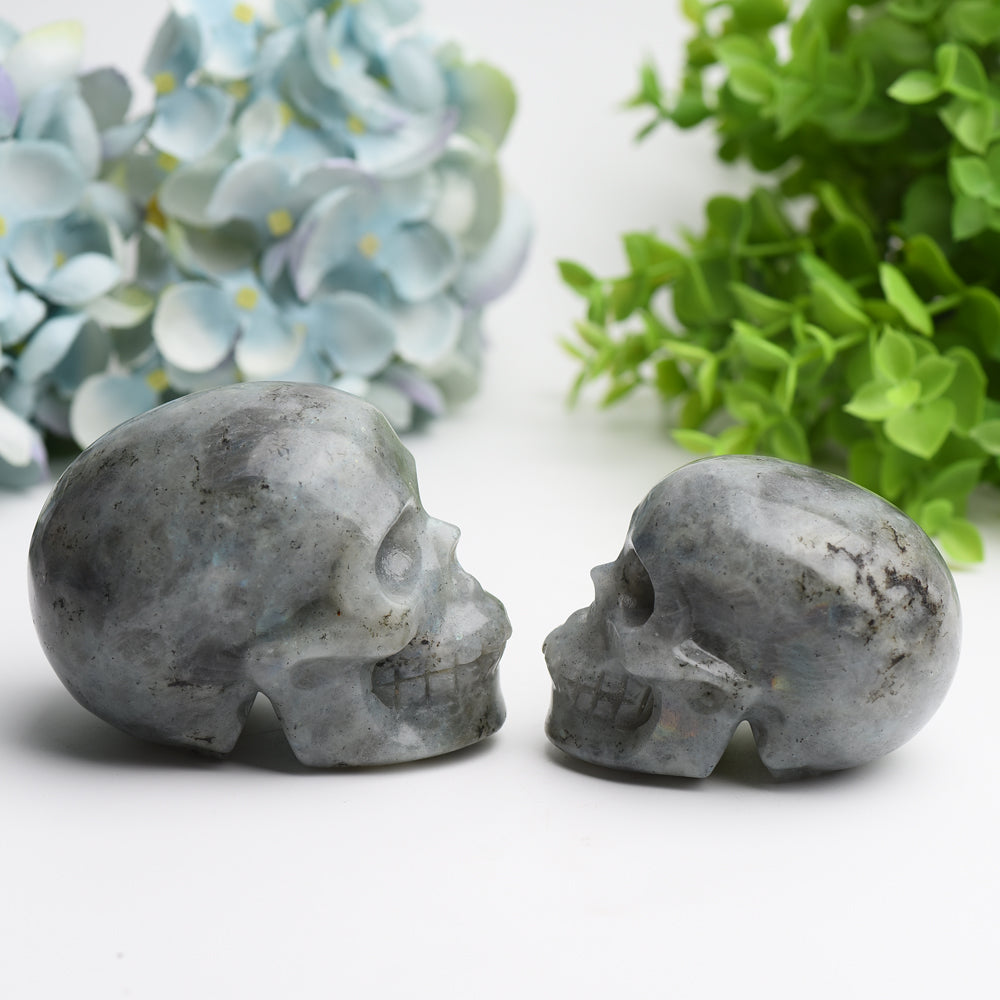 3.0-3.5 in Labradorite Crystal Skull for Meditation & Healing