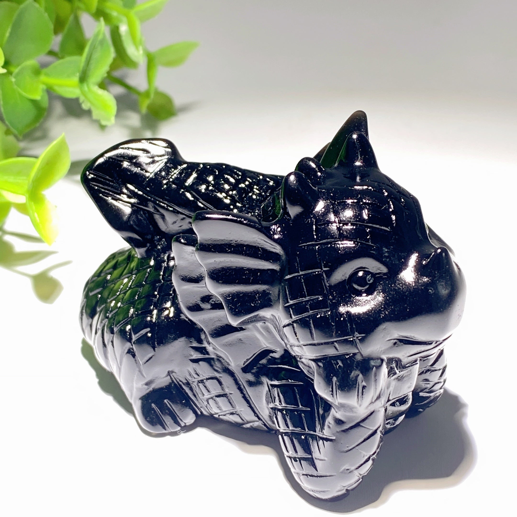 Sculptures de dragon en cristal mixte de 3,0 pouces pour la guérison