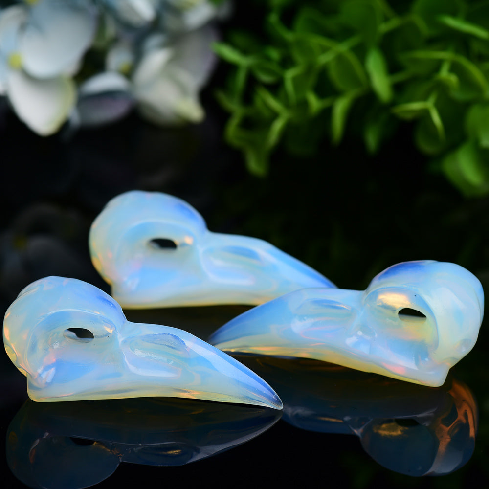 3.0" Opalite Carved Crystal Skull for Healing & Meditation