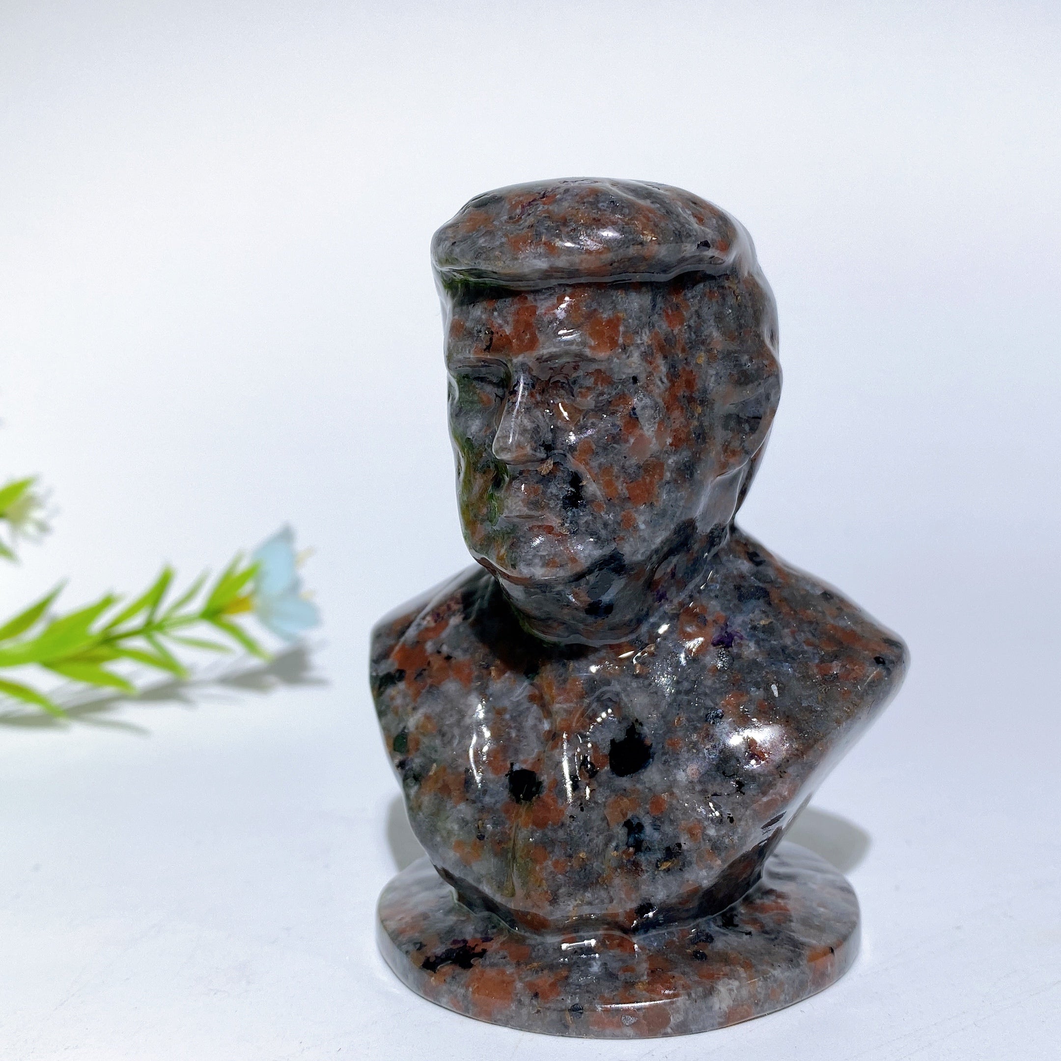 3.1 inch Yooperlite & Black Obsidian Crystal Figurines for Healing