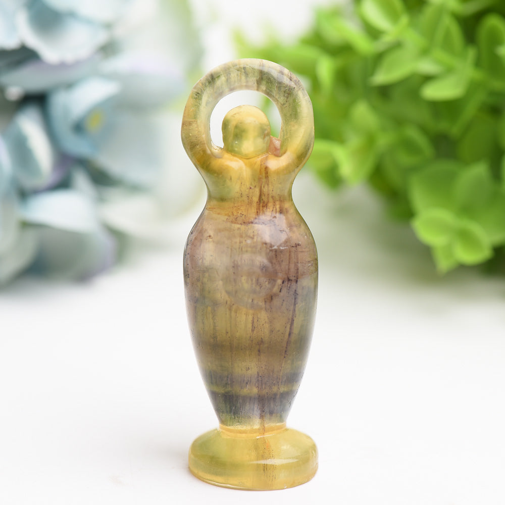 3.2in Mixed Crystal Goddess Figurine for Healing & Decor