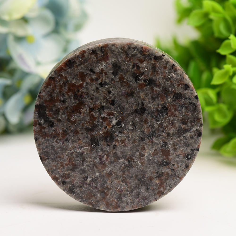 Dalle ronde Yooperlite de 3,3 pouces avec imprimé sorcière