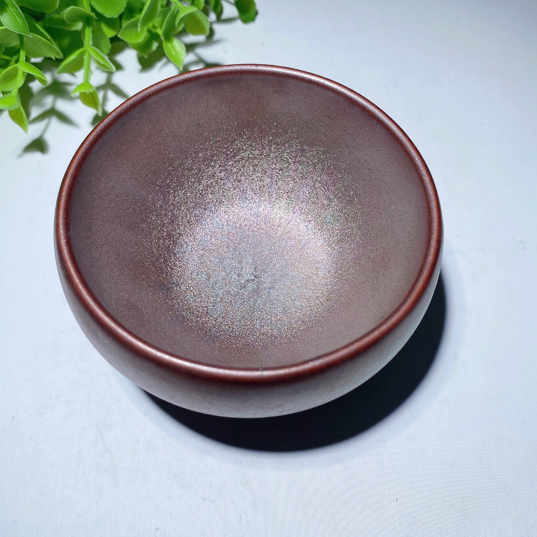 Tasse à thé en céramique de 3,4 pouces avec revêtement métallique
