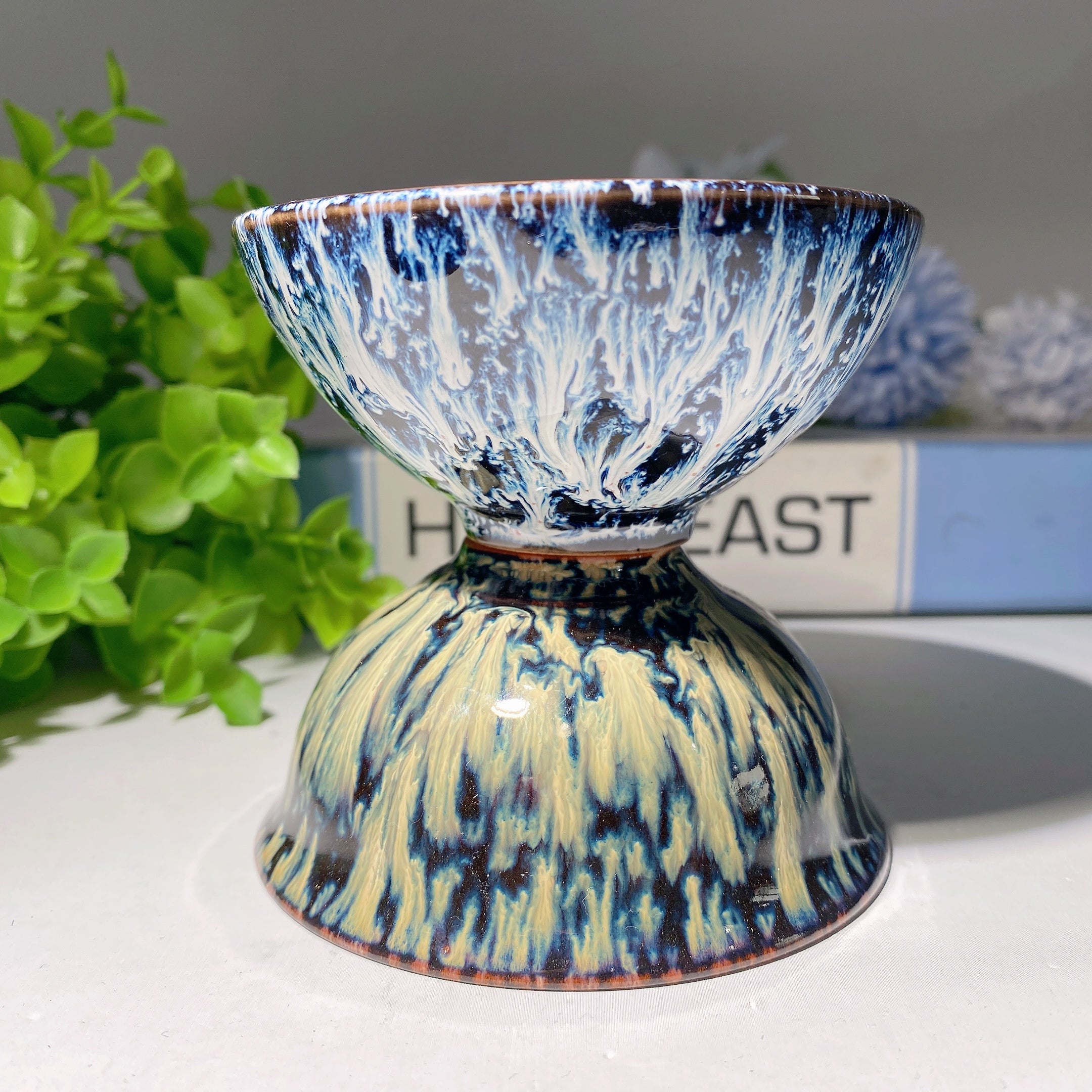 Tasse de méditation en cristal de guérison en céramique de 3,5 pouces