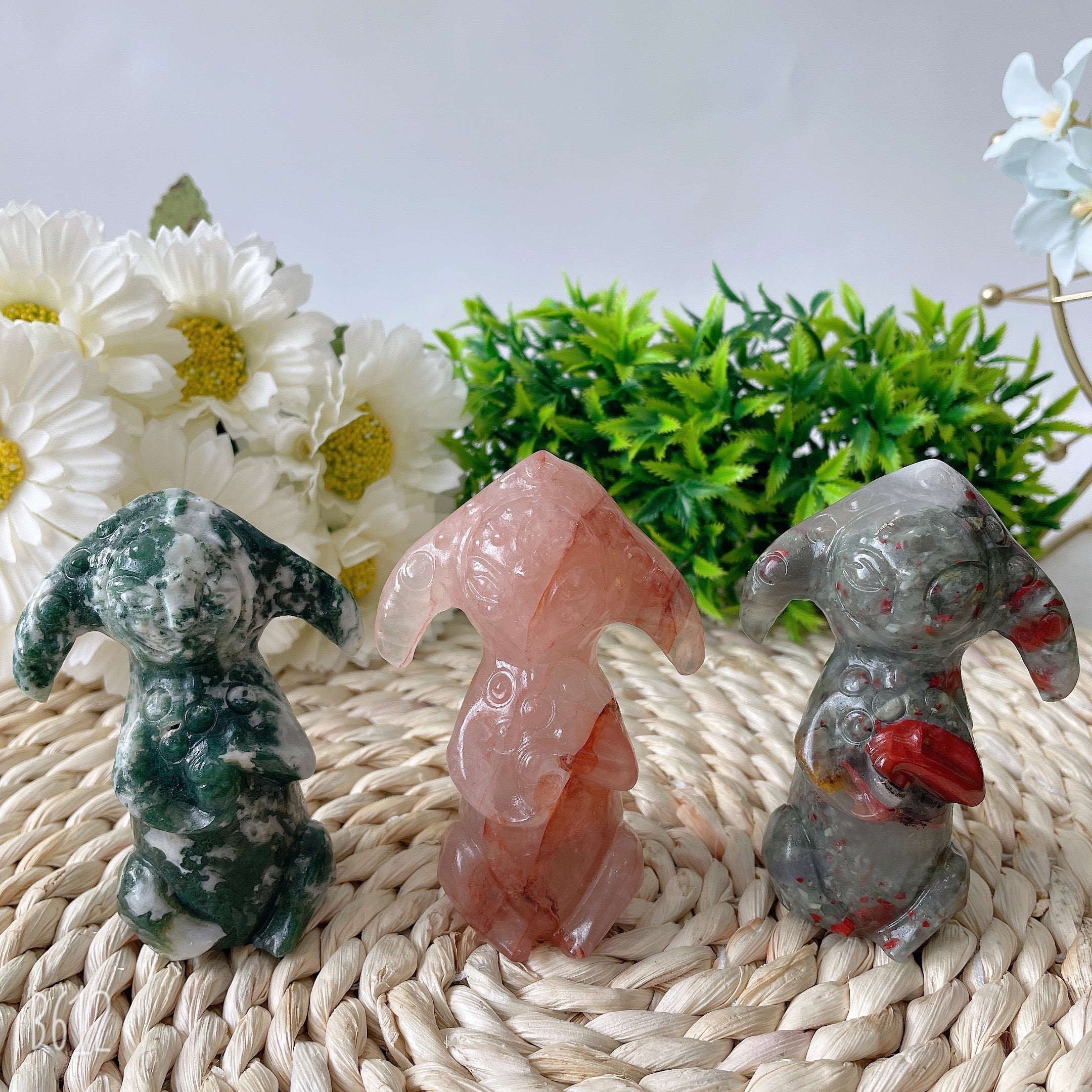 Collection de sculptures de figurines d'elfes en cristal de 3,5 pouces
