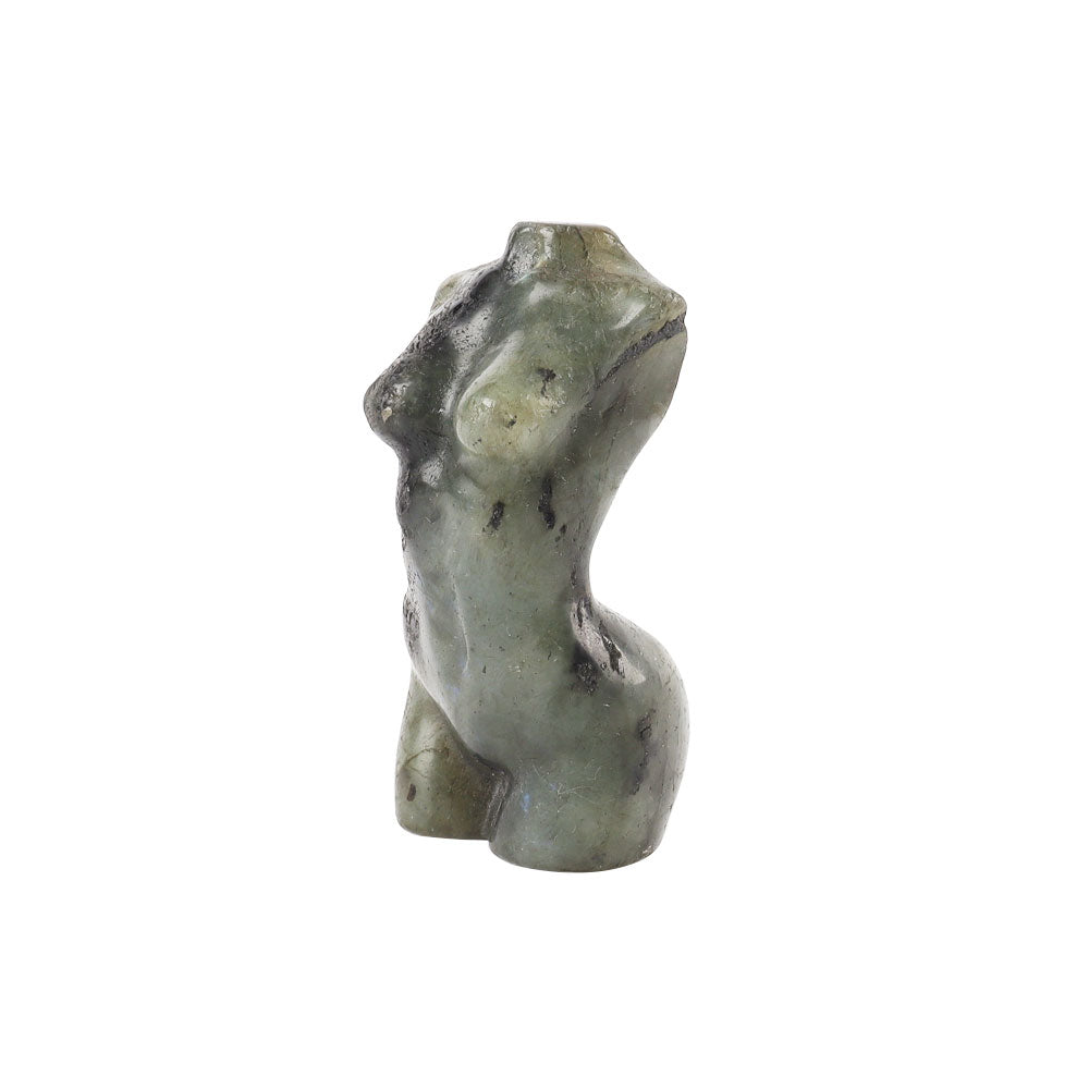 Figurine sculptée en cristal de guérison labradorite de 3,5 pouces