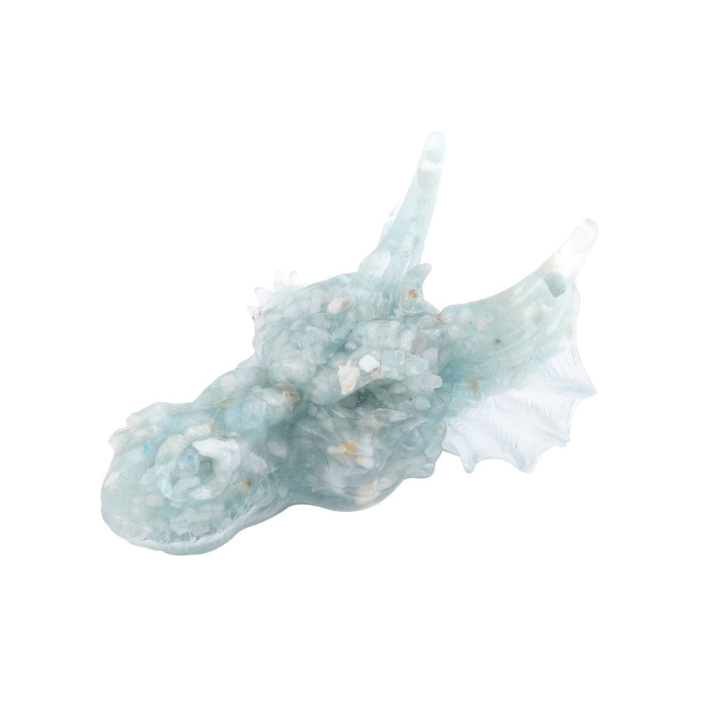 3.5in Resin Chinese Dragon Head Figurine for Prosperity