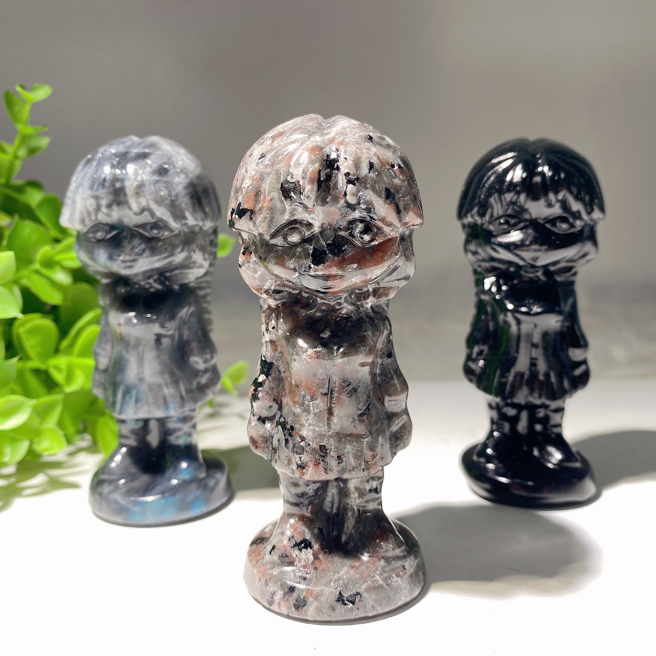 Figurines en cristal mixte de 3,7 pouces pour la guérison et l'exposition