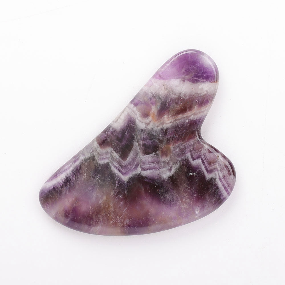 Planche de Guasha en cristal de 7,6 cm pour la guérison et le bien-être du visage