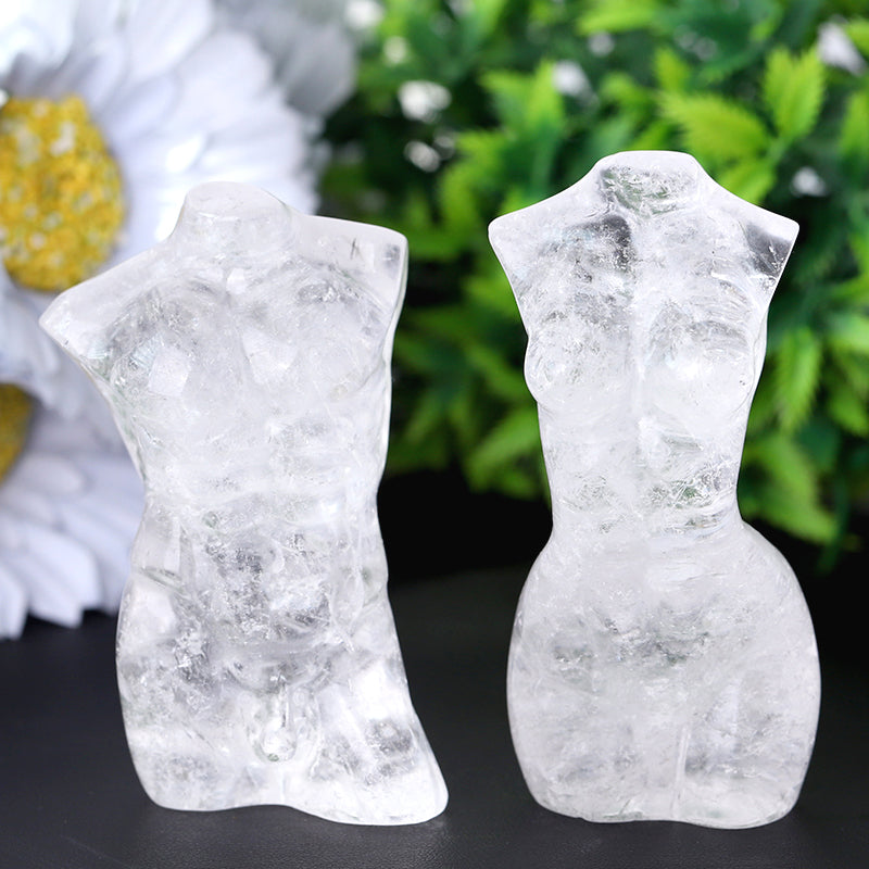 Figurine en quartz transparent de 7,6 cm pour la guérison et la méditation