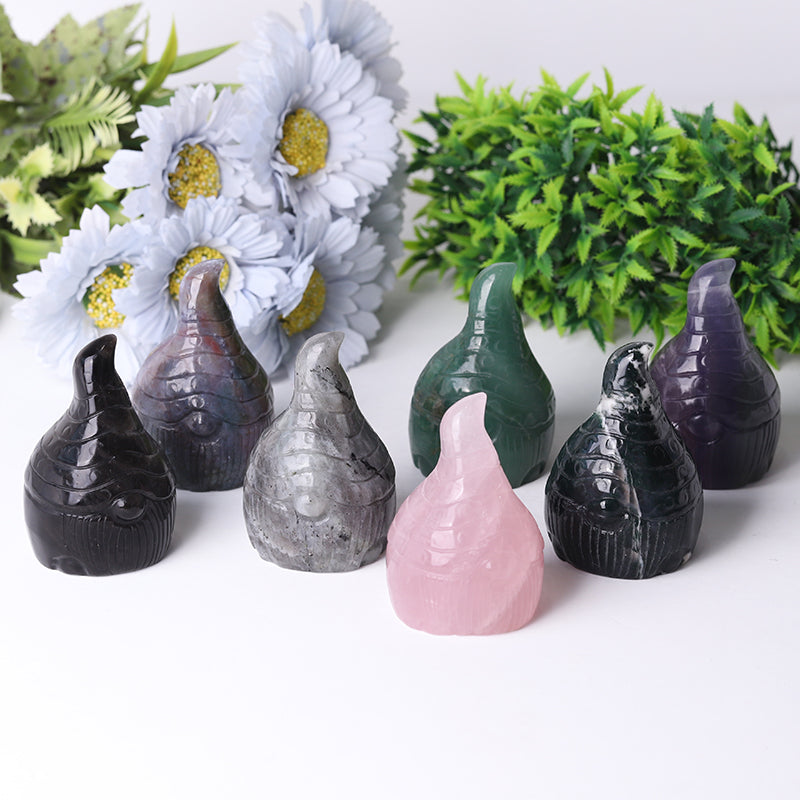 Ensemble de figurines en cristal sculptées à la main de 7,6 cm avec sept nains