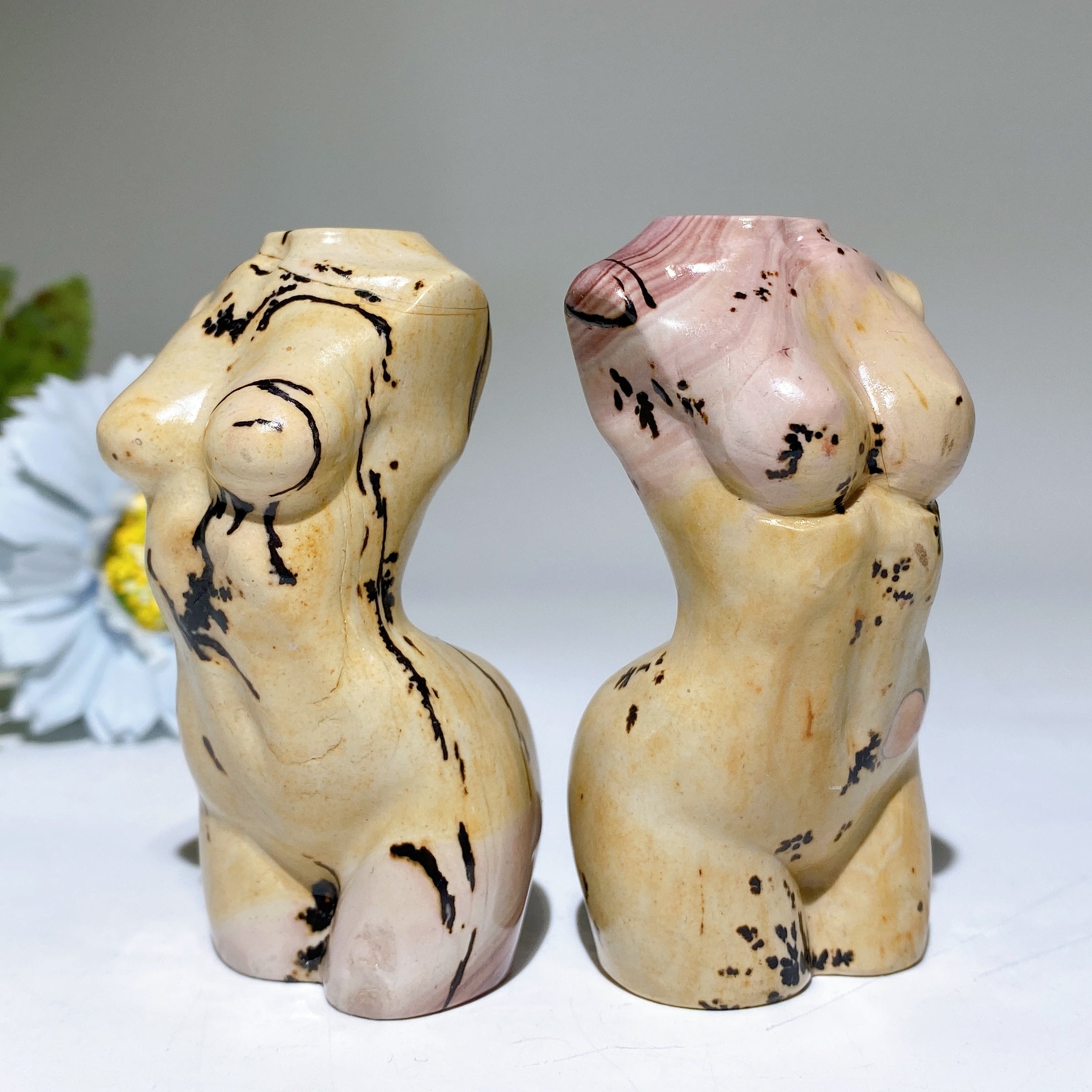 3 inch Picture Jasper Crystal Figurine Carving for Healing