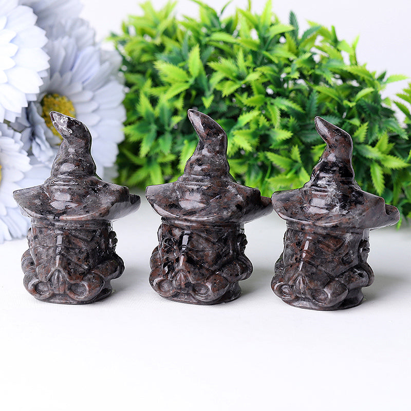Figurine sculptée en cristal Yooperlite Wizard de 3 pouces