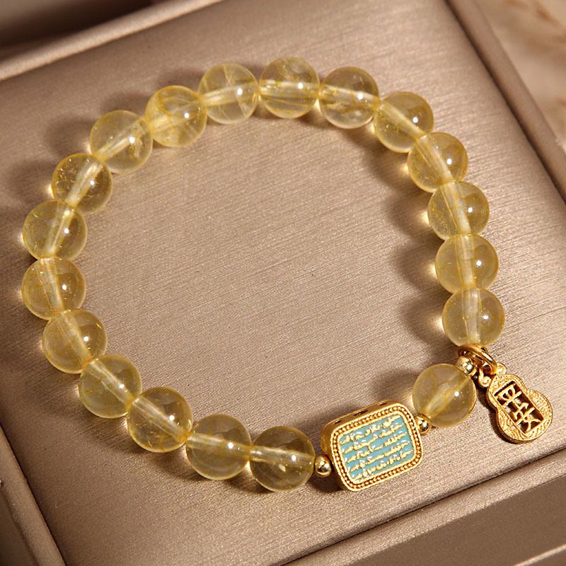 Bracelet de générosité en citrine de 8 mm pour la croissance spirituelle