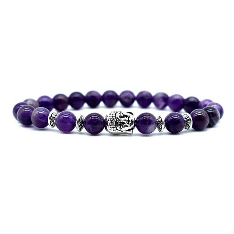 8mm Amethyst Love Healing Bracelet for Spiritual Balance