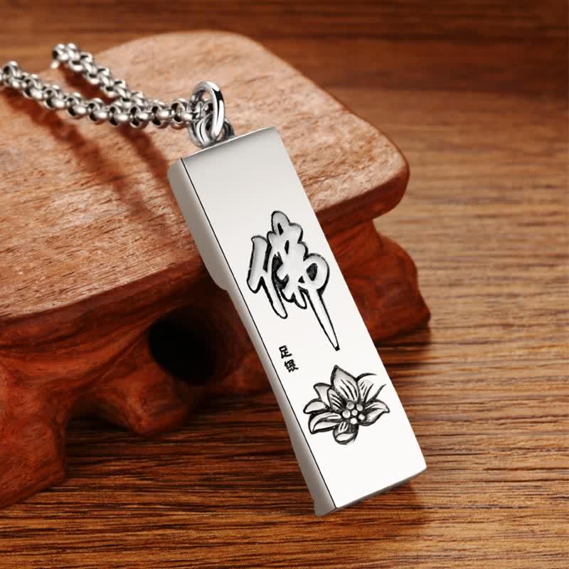 Collier en cuivre du Bouddha Tathagata | Amulette de protection