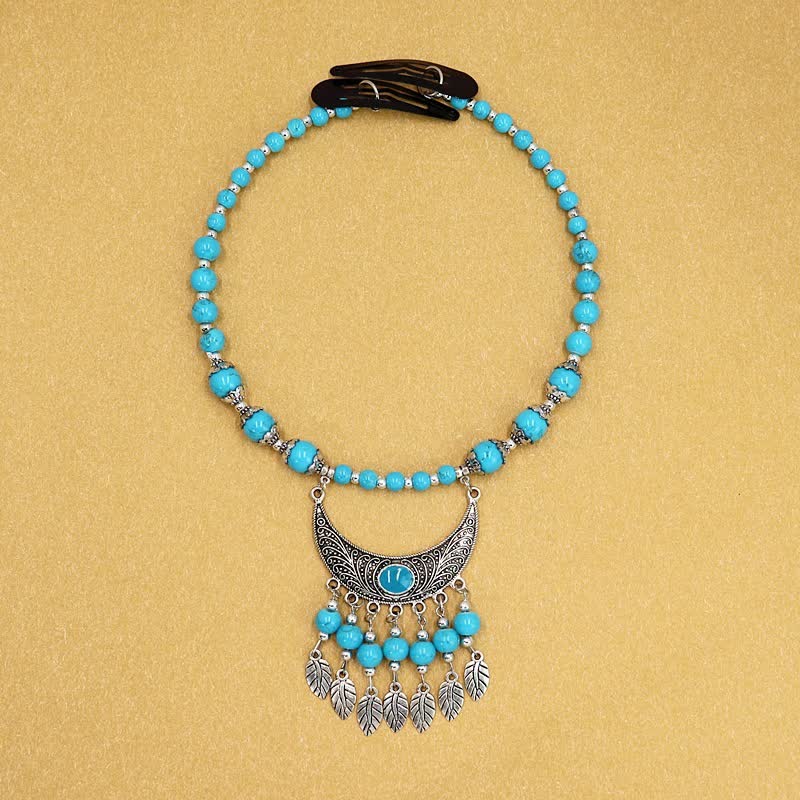 Décoration capillaire à pompon en cuivre | Bijou spirituel tibétain