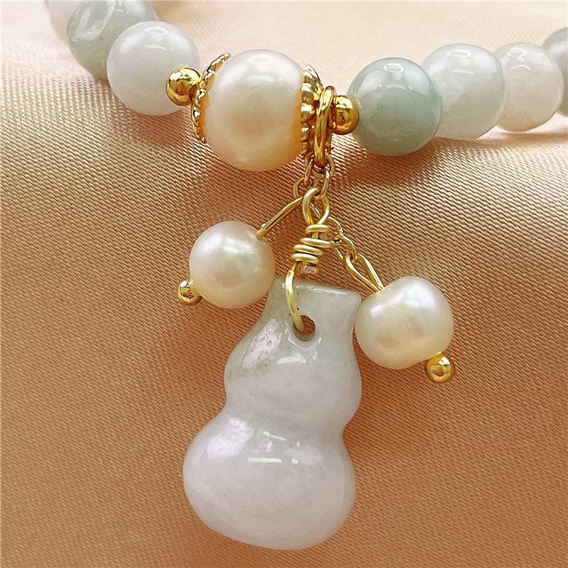 Bracelet à breloques de protection et de bénédiction en calebasse de jade