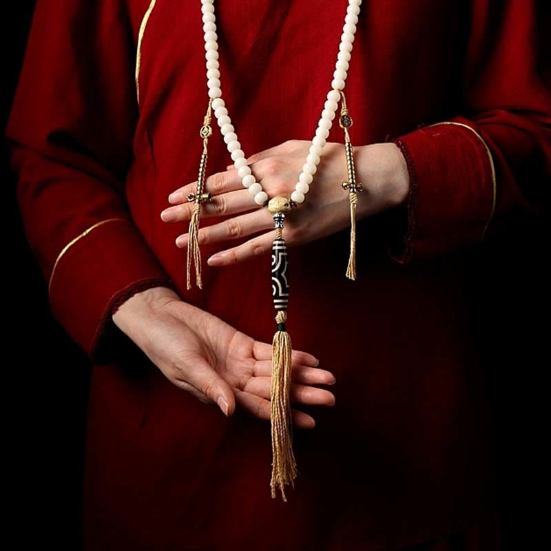 Bracelet Mala Bodhi Seed 108 perles pour la richesse et l'équilibre