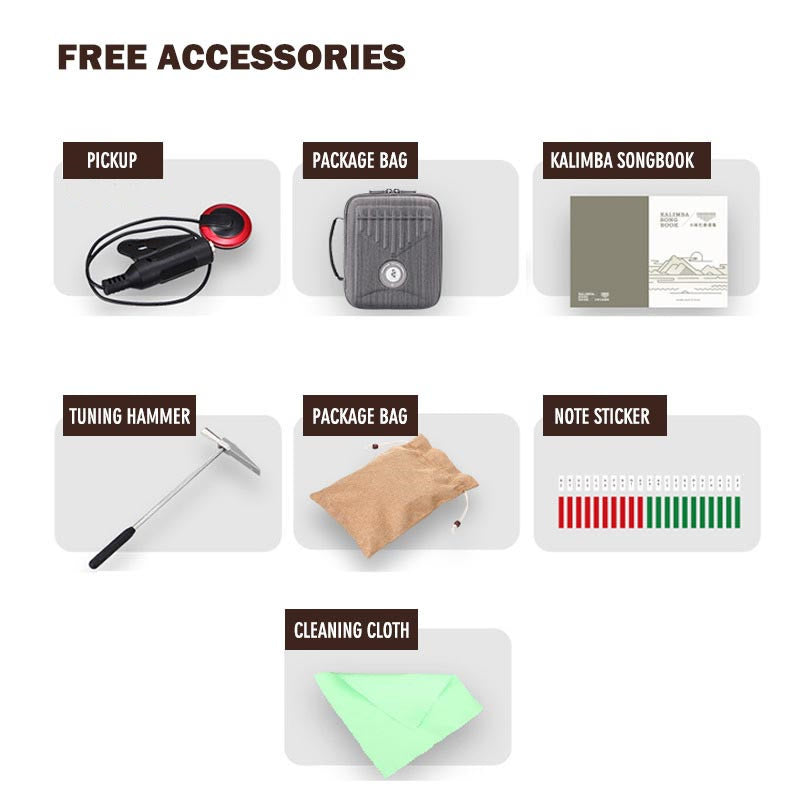 Piano à pouce Kalimba 34 touches avec motif arbre de vie