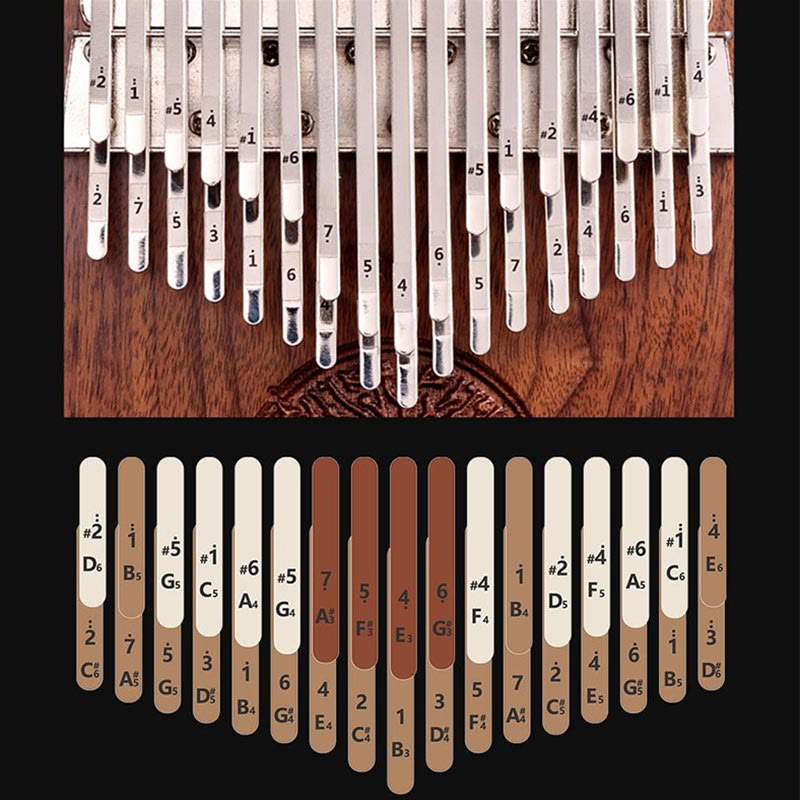 Piano à pouce Kalimba 34 touches avec motif arbre de vie