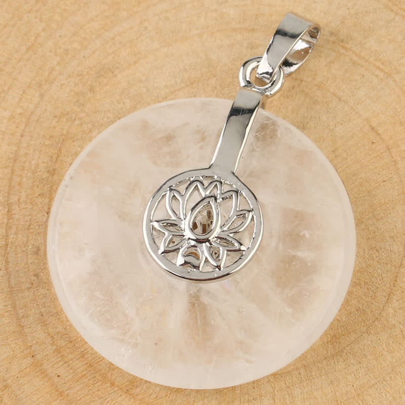 Collier de guérison en cristal d'améthyste rose lotus