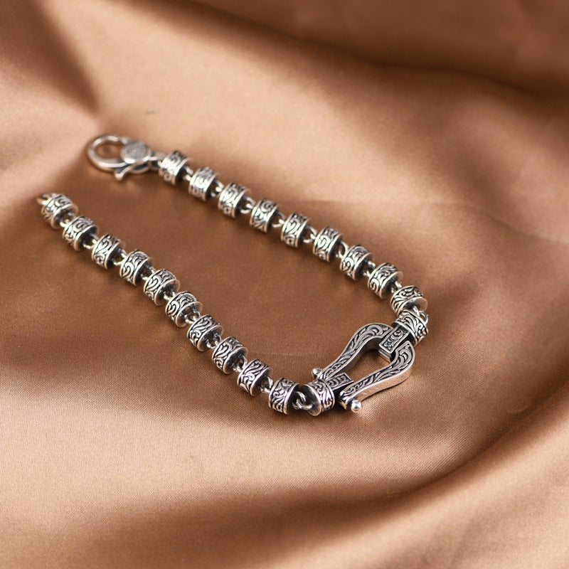 Bracelet spirituel en cuivre avec boucle porte-bonheur de la dynastie Tang, 18 cm