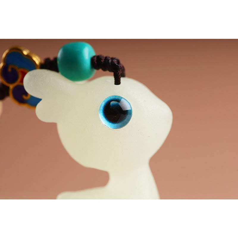 Porte-clés cerf porte-bonheur Glowstone pour une bénédiction spirituelle