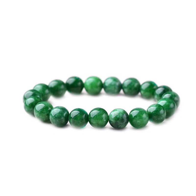 Bracelet en jade cyan 8 mm | Perles d'harmonie calme