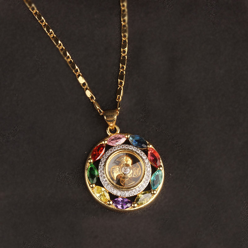 Collier et bracelet porte-bonheur en cuivre et zircon | Bijoux spirituels