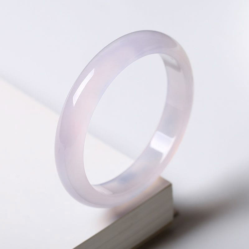Purple Jade Protection Bracelet Bangle 55-56mm Calm Soothing