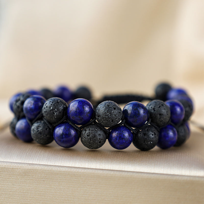 Bracelet de protection courage en œil de tigre 8 mm