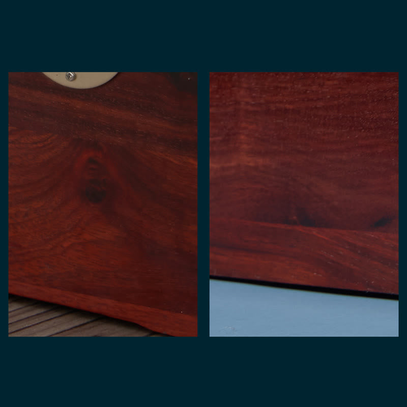 Coffret de rangement pour bijoux fait main en bois de santal rouge antique et palissandre