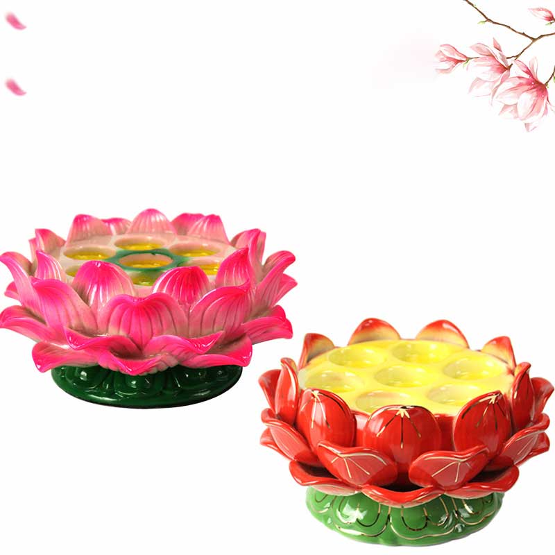 Bougeoir de méditation en forme de fleur de lotus 9,4 cm pour autels rituels